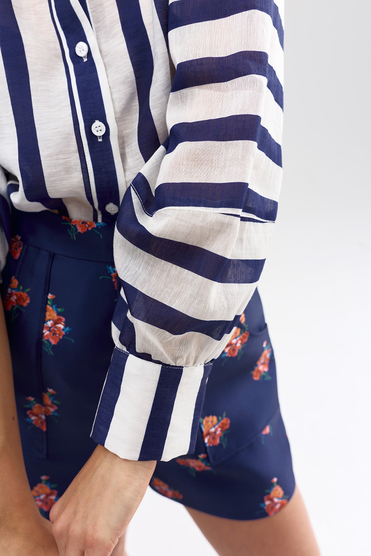 CELINA BLOUSE ROYAL STRIPE