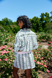 INDI SKIRT ANTIQUE ROSE STRIPE