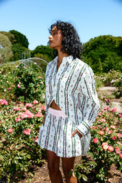 INDI SKIRT ANTIQUE ROSE STRIPE