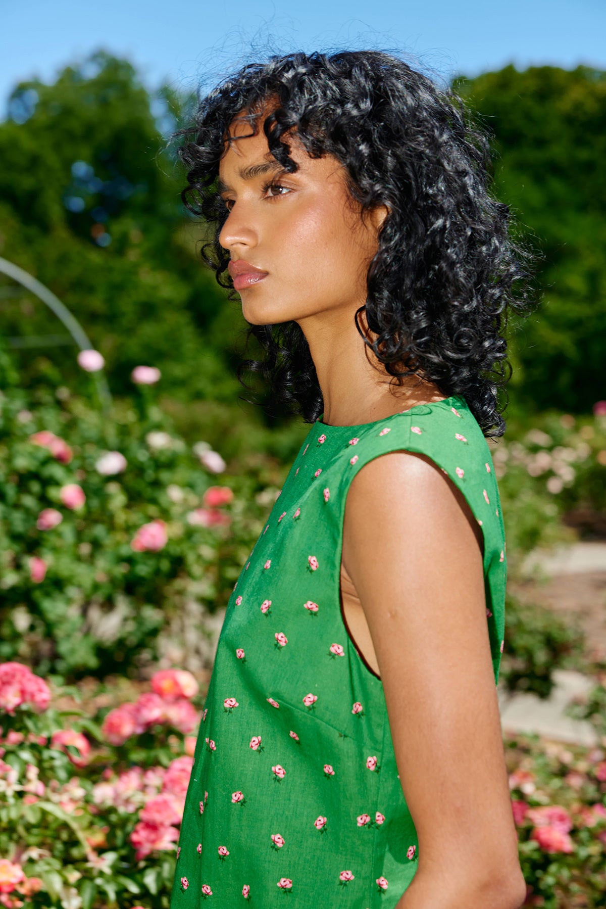 LOELLE DRESS LEAF ROSE