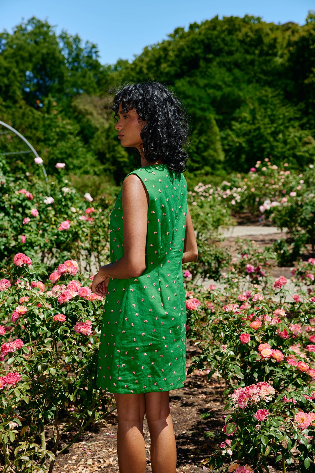 LOELLE DRESS LEAF ROSE