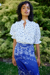 MAVIS BLOUSE ANTIQUE ROYAL