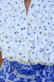 MAVIS BLOUSE ANTIQUE ROYAL