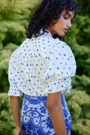 MAVIS BLOUSE ANTIQUE ROYAL