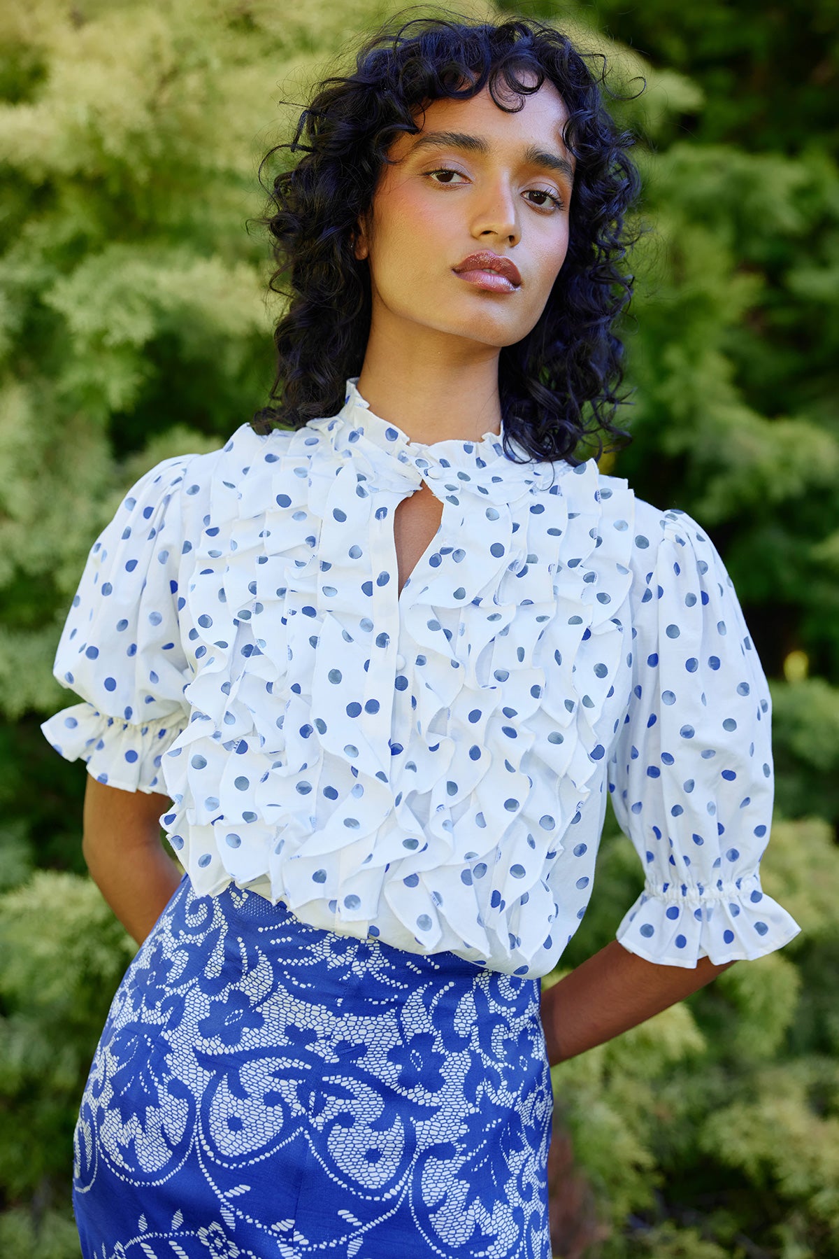 MAVIS BLOUSE ANTIQUE ROYAL