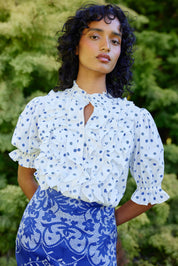 MAVIS BLOUSE ANTIQUE ROYAL
