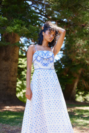 HATTIE DRESS ROYAL ANTIQUE