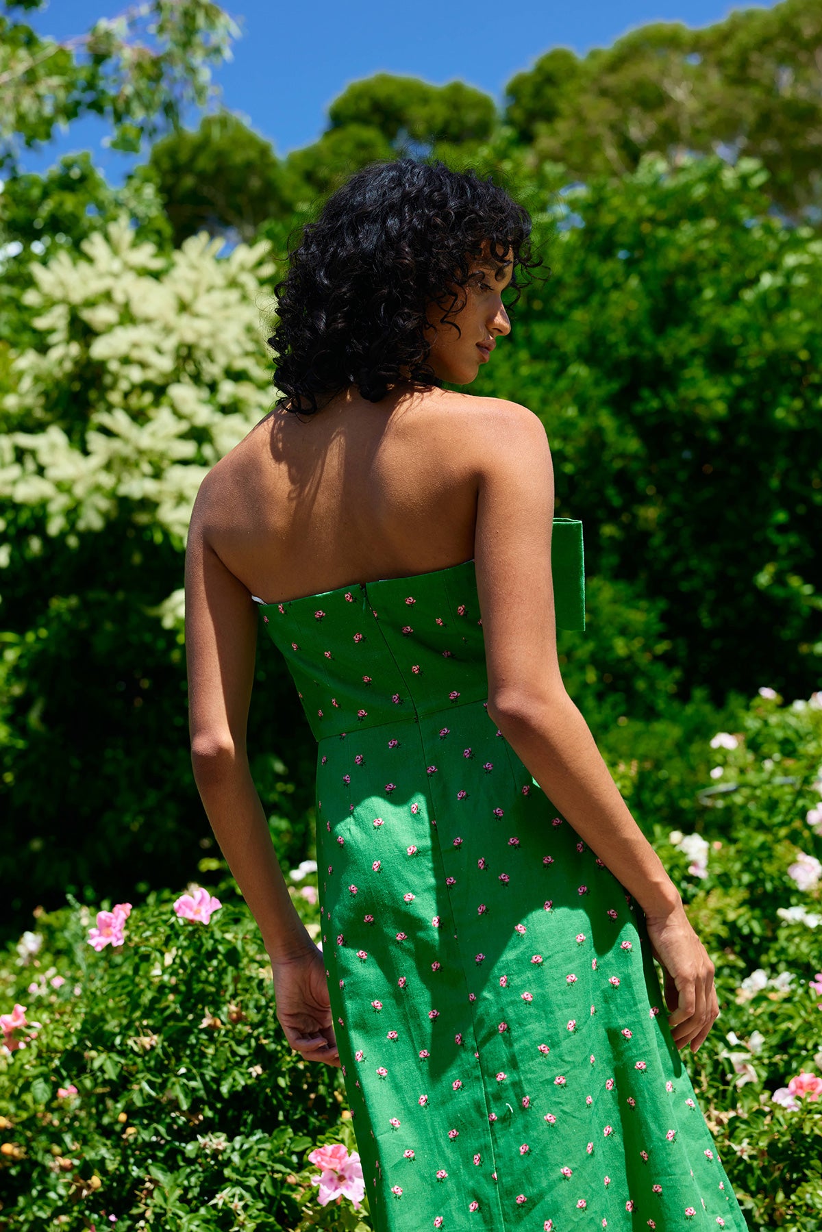 JEMIMA DRESS LEAF ROSE