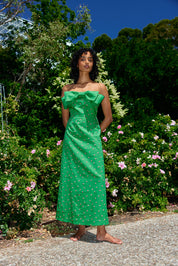 JEMIMA DRESS LEAF ROSE