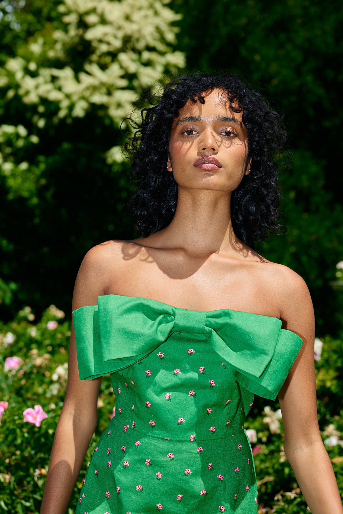 JEMIMA DRESS LEAF ROSE