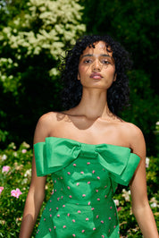 JEMIMA DRESS LEAF ROSE
