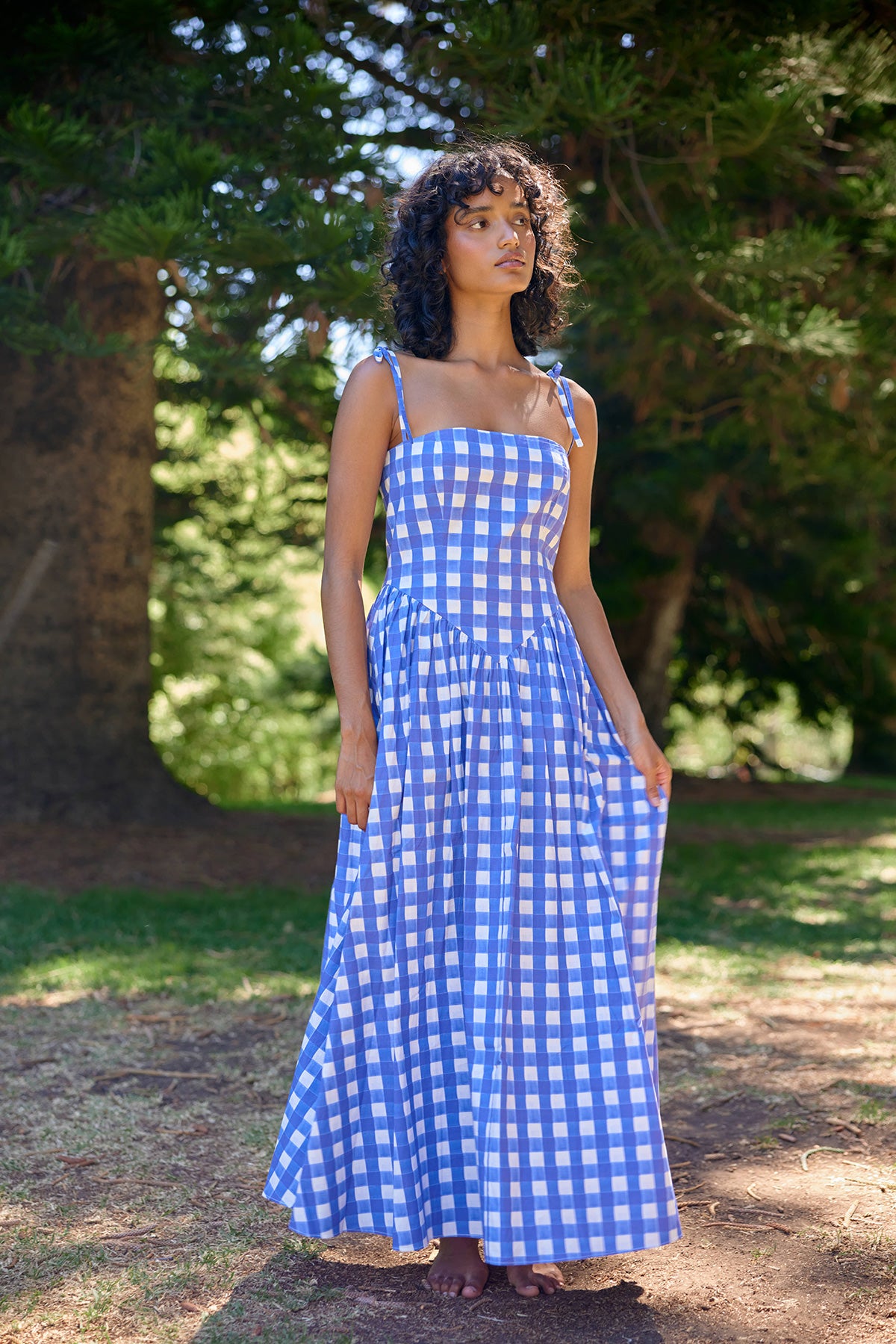 POLLY DRESS REDCURRANT GINGHAM – Aston Studio