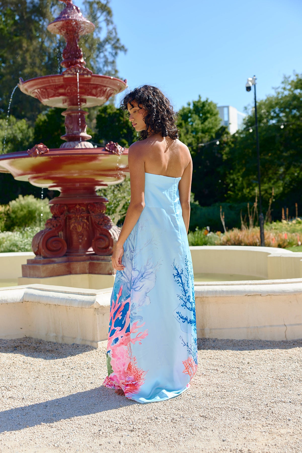 LUCIE DRESS ARCTIC CORAL