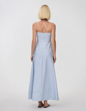 SLOANE DENIM DRESS PERIWINKLE STRIPE