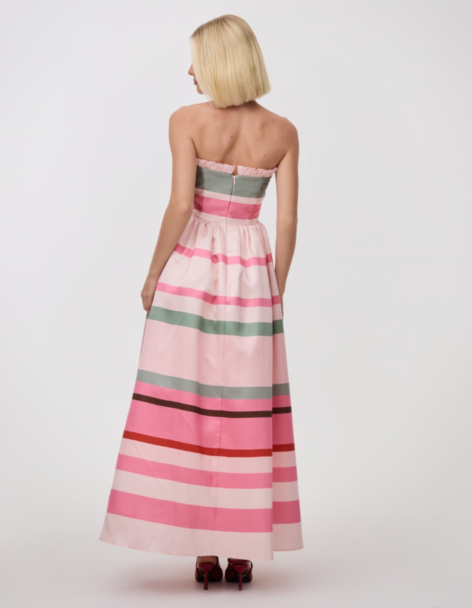 CHARLIZE GOWN RETRO STRIPE