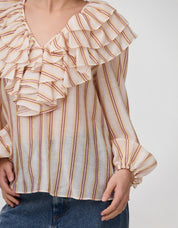 ELLERY BLOUSE JAIPUR HARVEST STRIPE