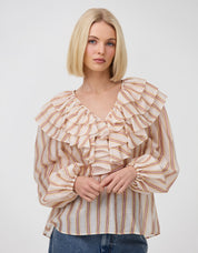 ELLERY BLOUSE JAIPUR HARVEST STRIPE