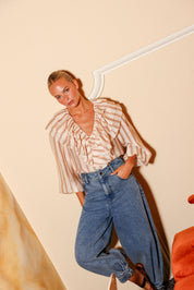 ELLERY BLOUSE JAIPUR HARVEST STRIPE