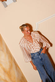ELLERY BLOUSE JAIPUR HARVEST STRIPE