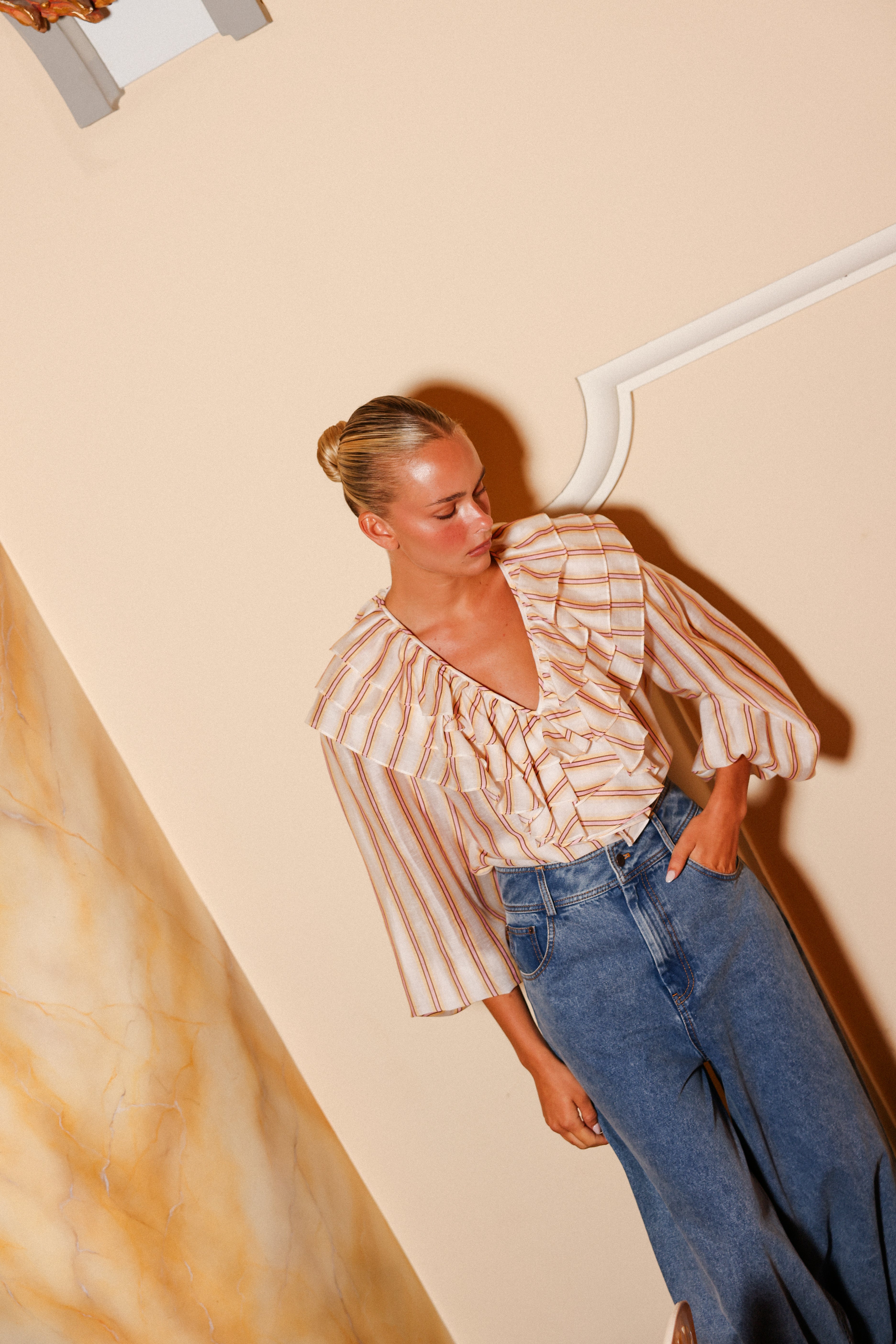 ELLERY BLOUSE JAIPUR HARVEST STRIPE