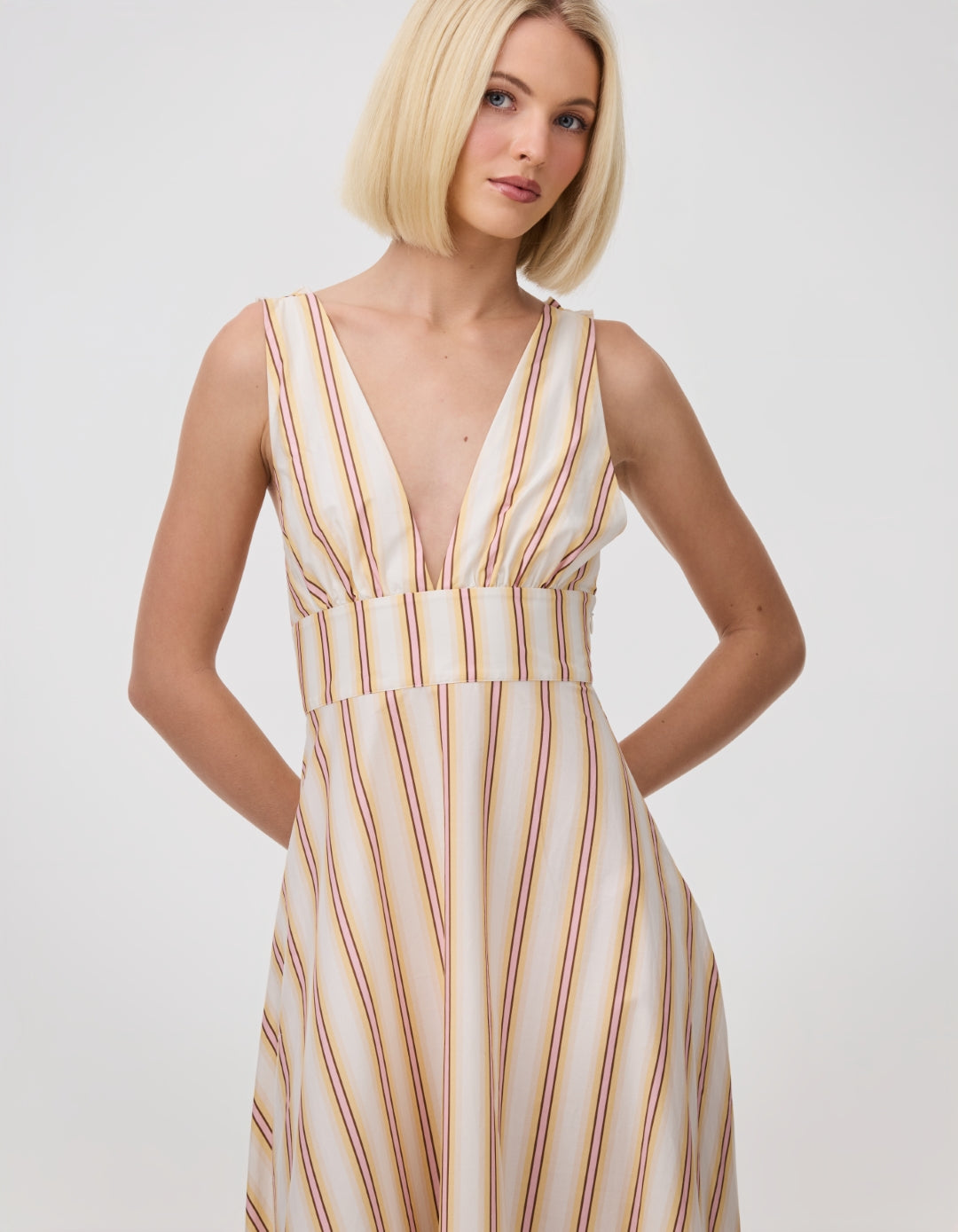 BETTY DRESS JAIPUR HARVEST STRIPE