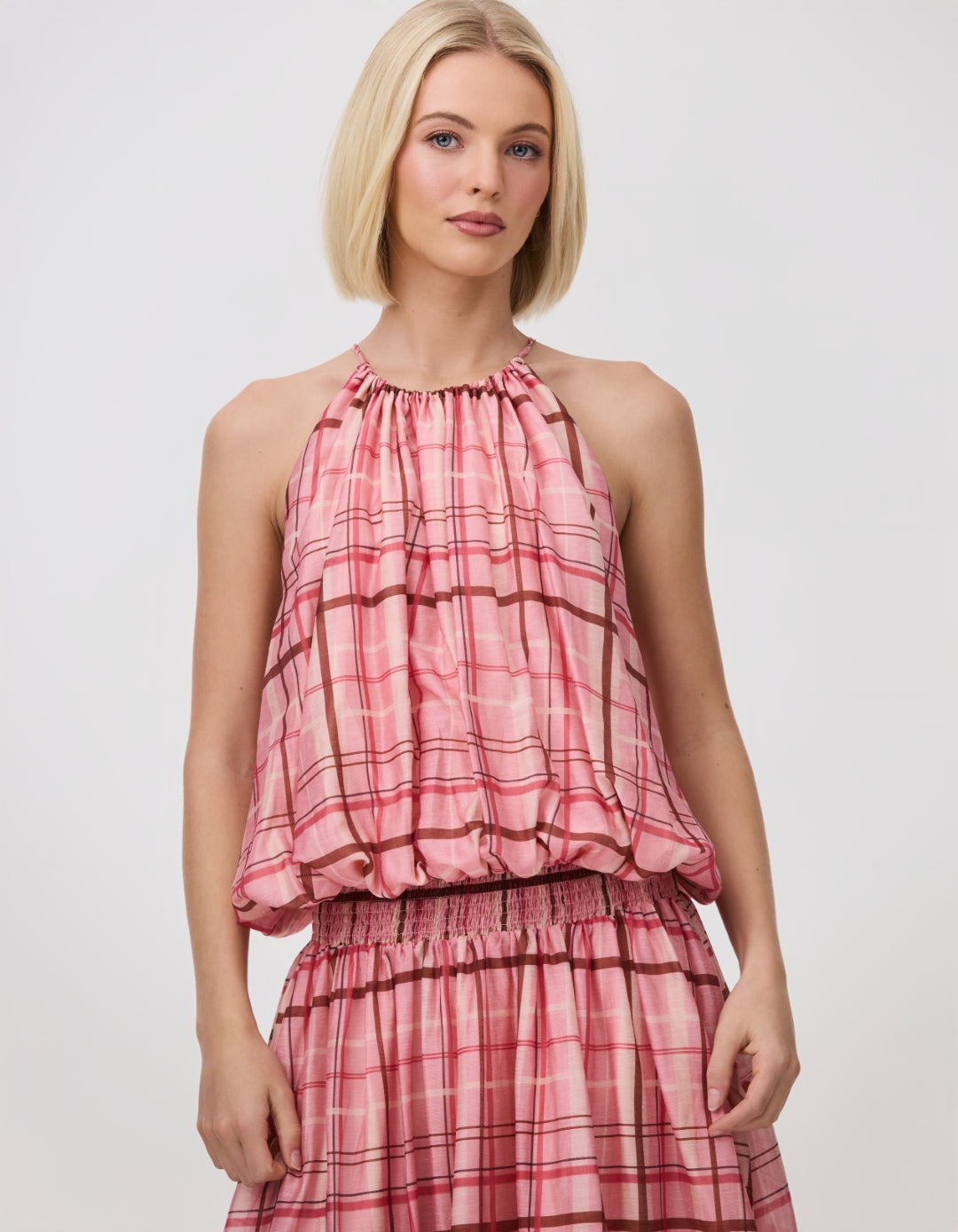 ADRIANNA DRESS JAIPUR CHECK