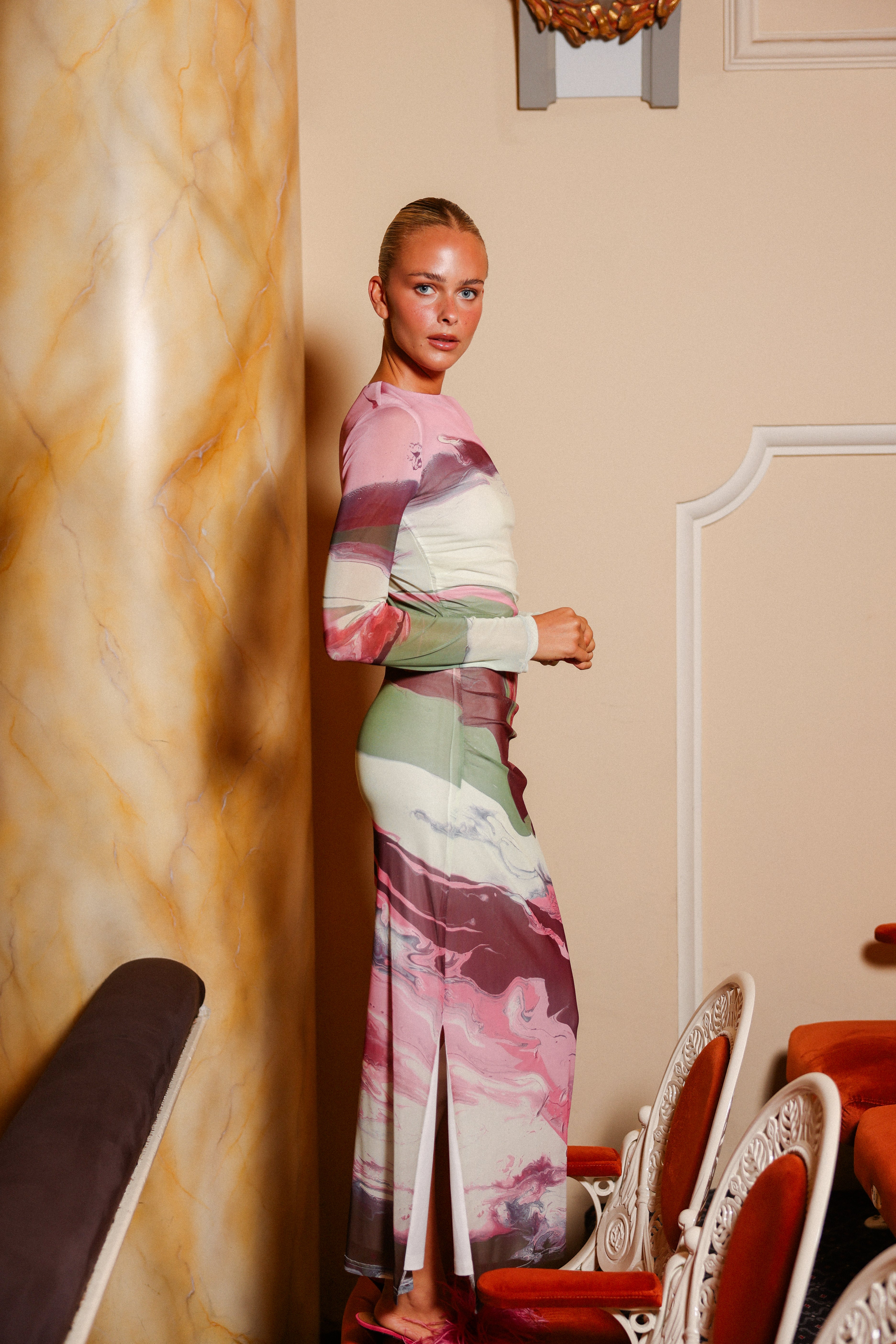 EZLI MESH DRESS RETRO RESIN