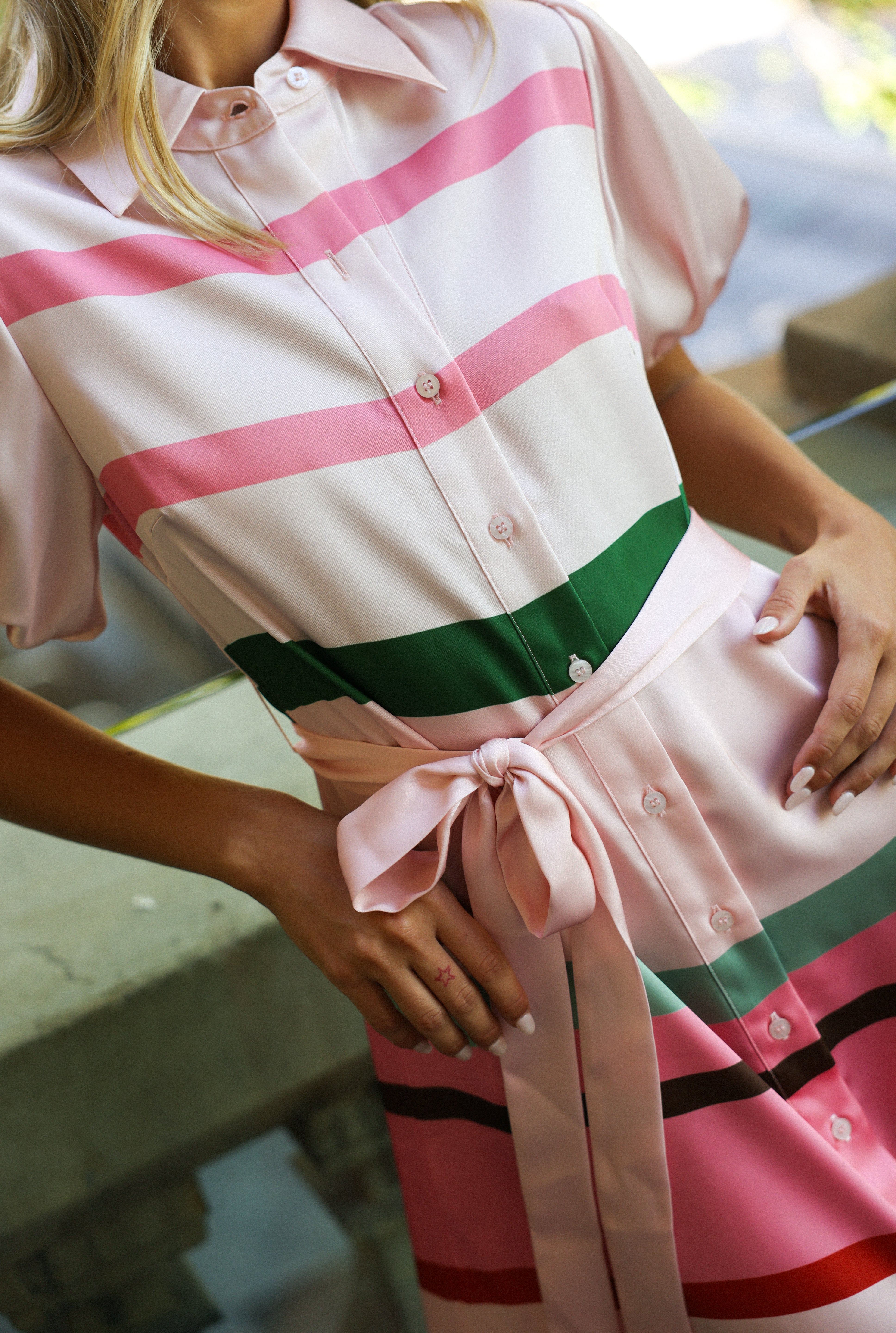 MARLEY DRESS RETRO STRIPE