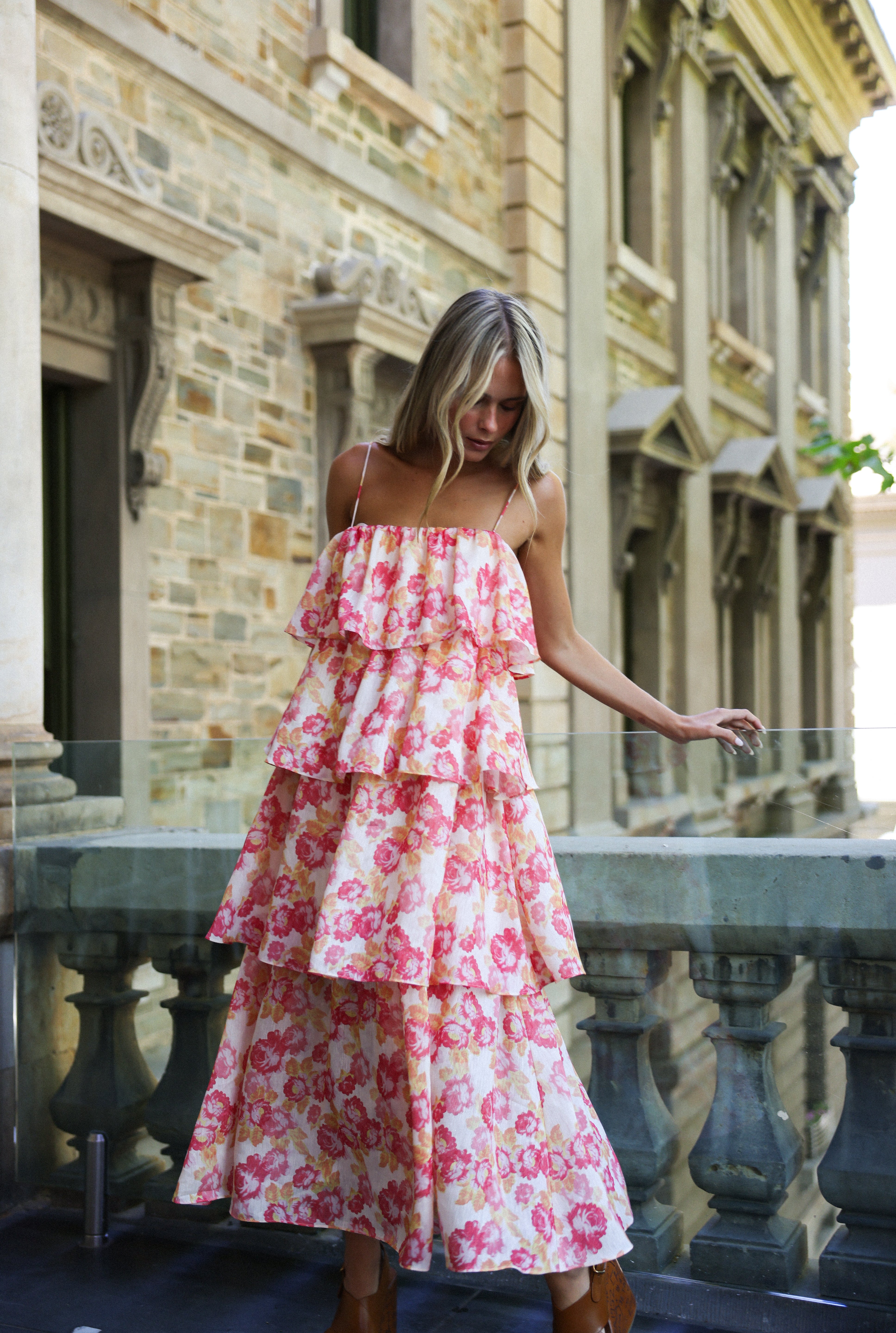 STELLA GOWN MARIGOLD FLORAL