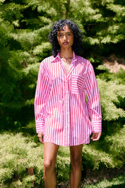 BUDDY SHIRT MAGENTA STRIPE