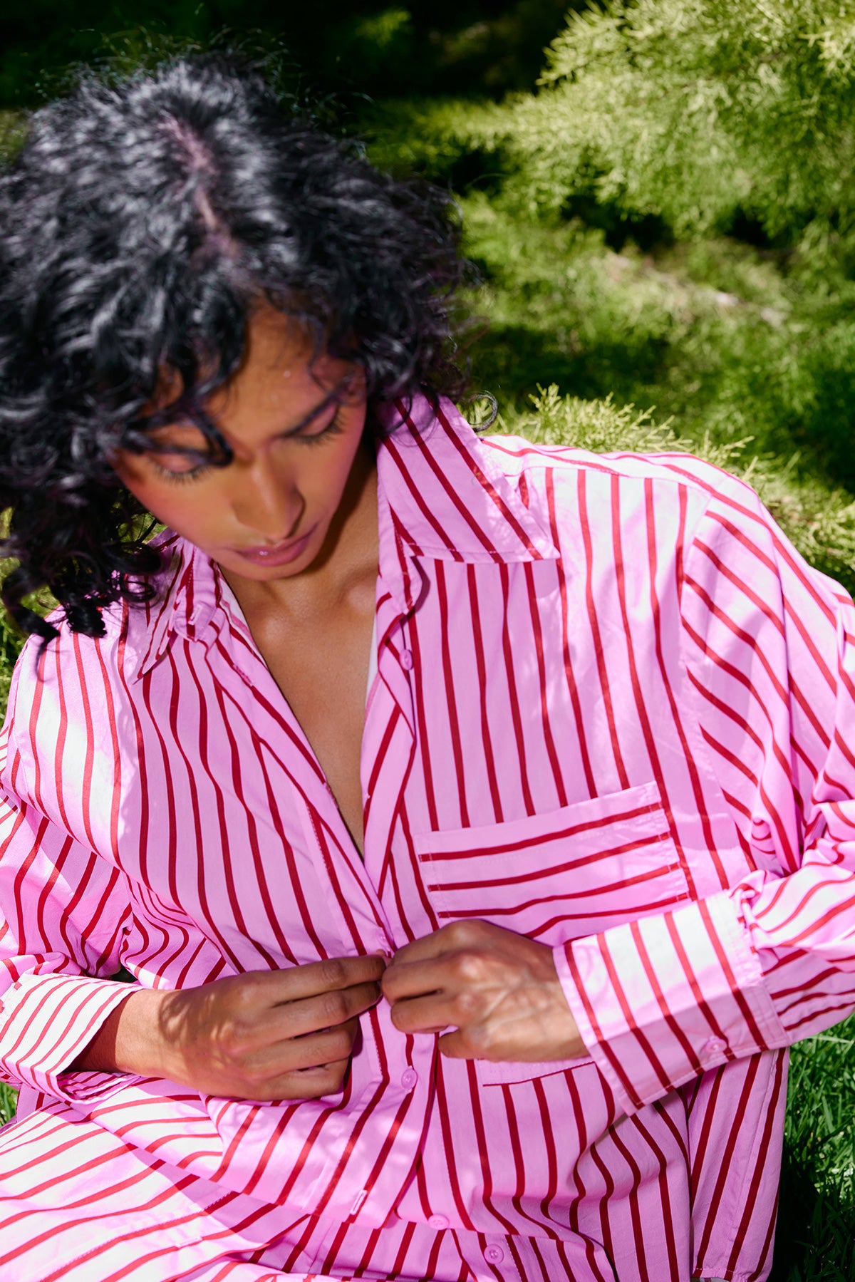 BUDDY SHIRT MAGENTA STRIPE