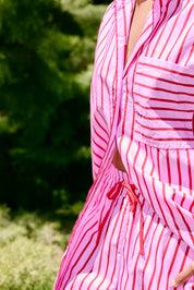 HARVEY SHORT MAGENTA STRIPE