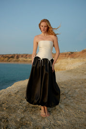 MARGUERITE GOWN NERO ANTIQUE - PRE ORDER