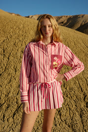 INDI SKIRT ORCHID STRIPE