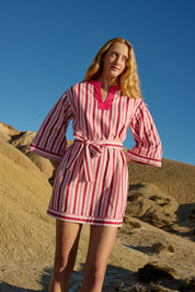 BRIDGET MINI DRESS ORCHID STRIPE