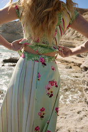 TILLA DENIM MAXI SKIRT MEADOW MULTI