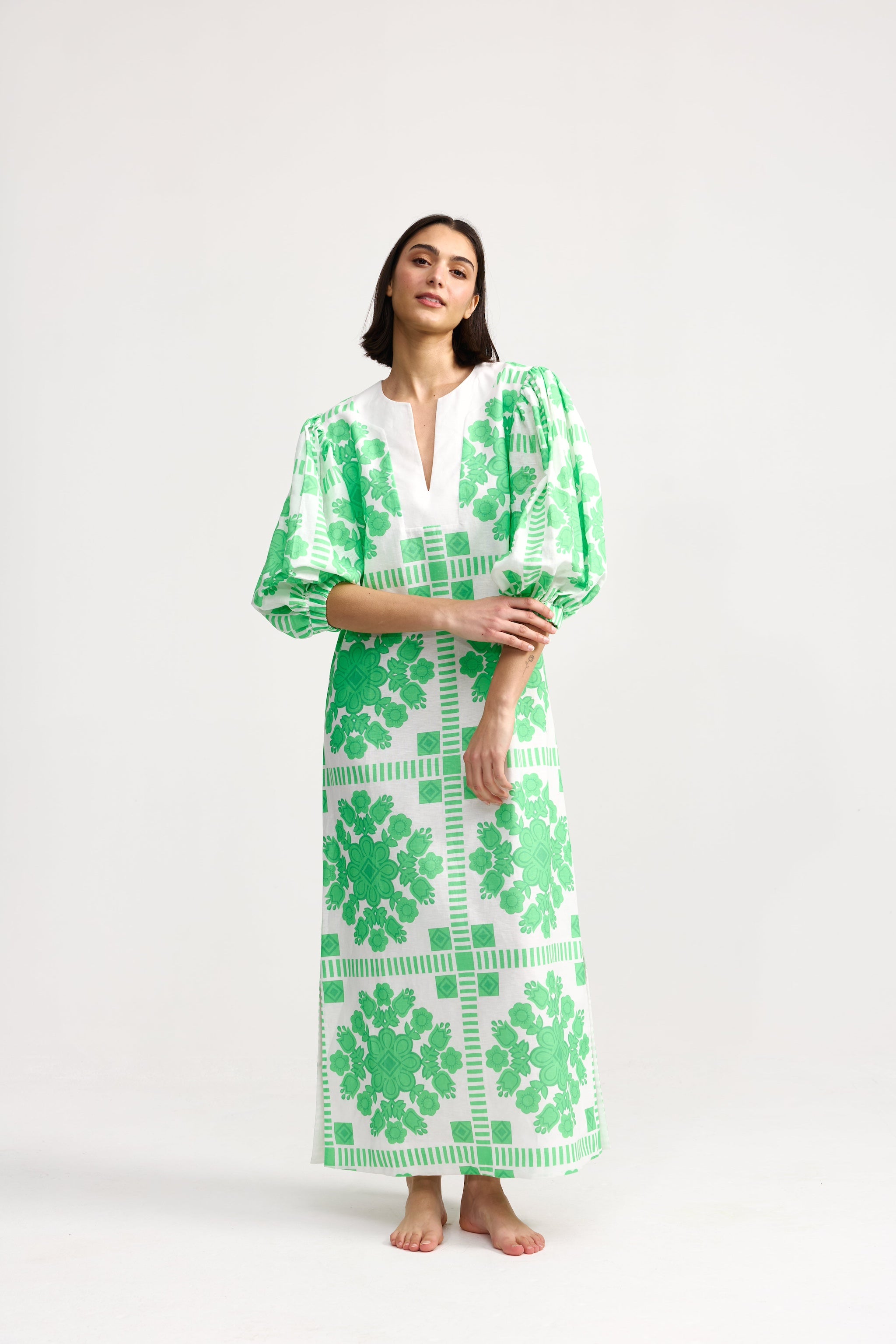 DORIS DRESS MEDITERRANEAN FERN