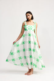 PIPPA DRESS MEDITERRANEAN FERN