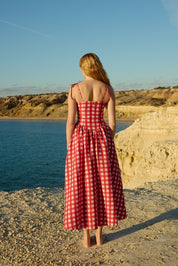 POLLY DRESS REDCURRANT GINGHAM