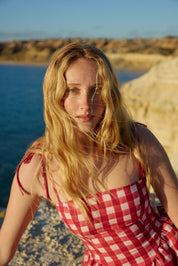 POLLY DRESS REDCURRANT GINGHAM