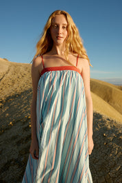 DAYA DRESS IN BLITHE CHERRY STRIPE