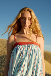 DAYA DRESS IN BLITHE CHERRY STRIPE