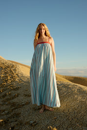 DAYA DRESS IN BLITHE CHERRY STRIPE