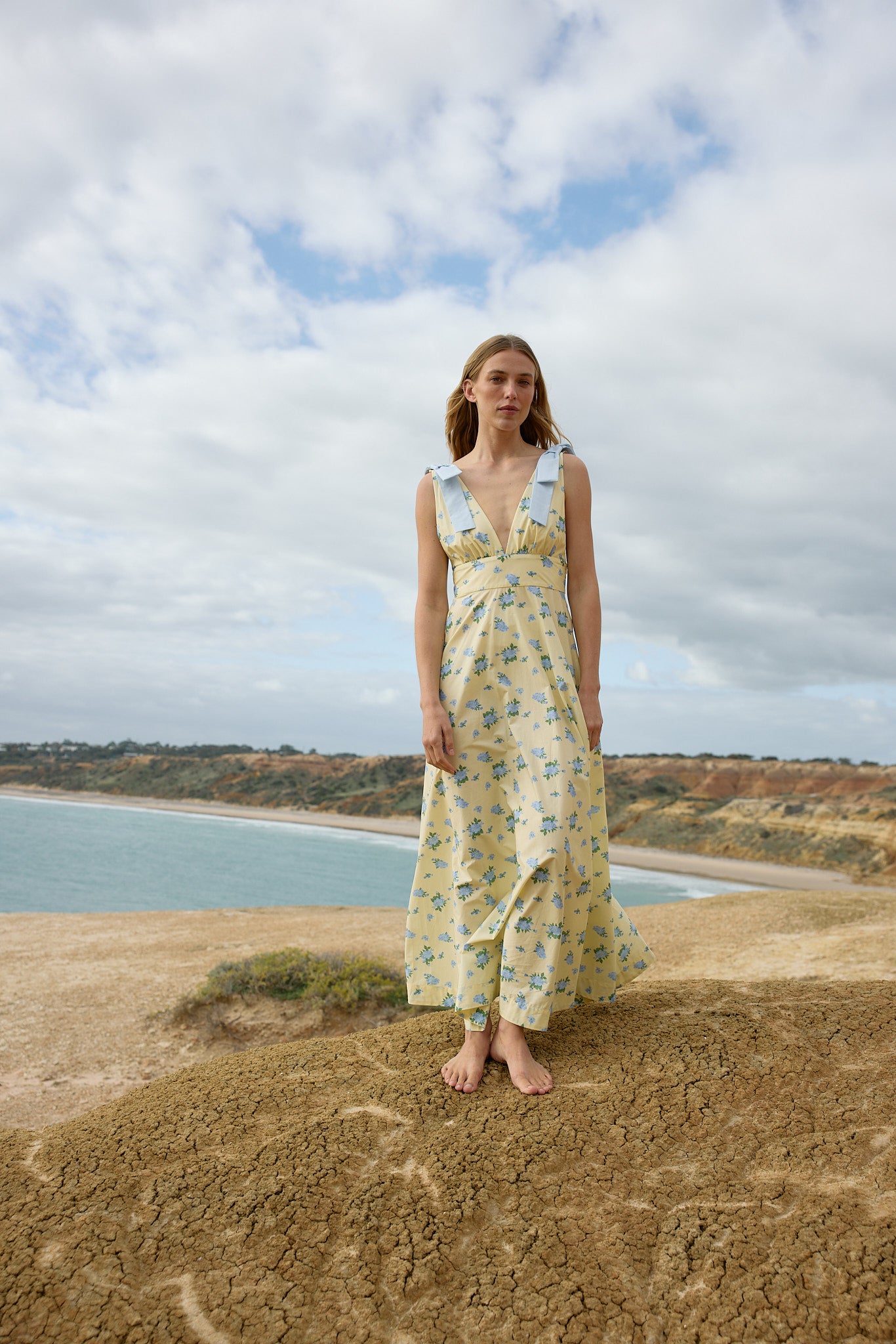 BETTY DRESS BUTTERCUP WHISPER