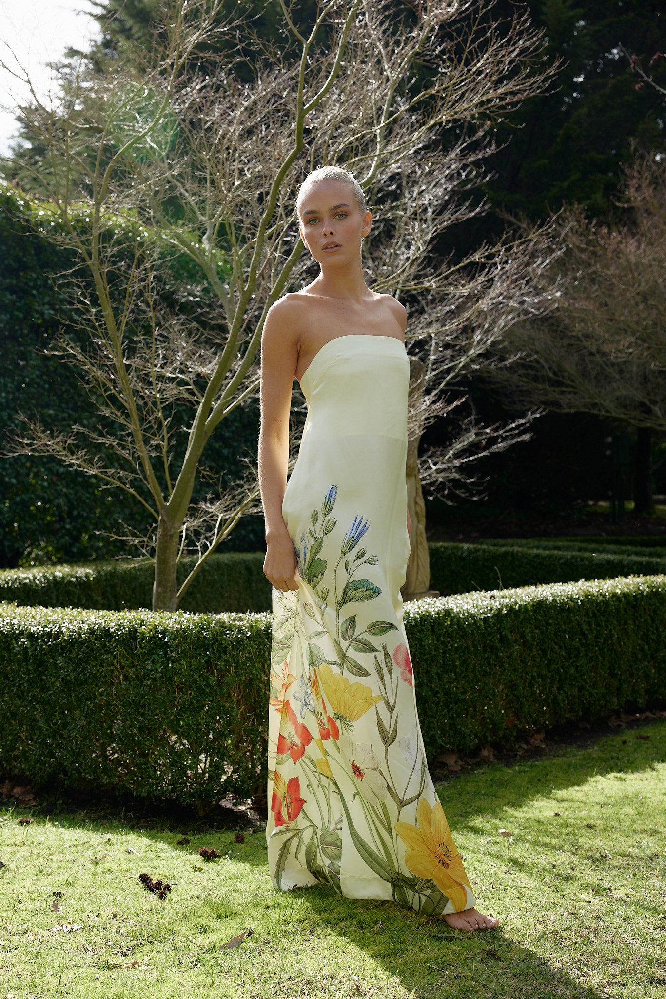 LUCIE DRESS BUTTERMILK FLEUR – Aston Studio