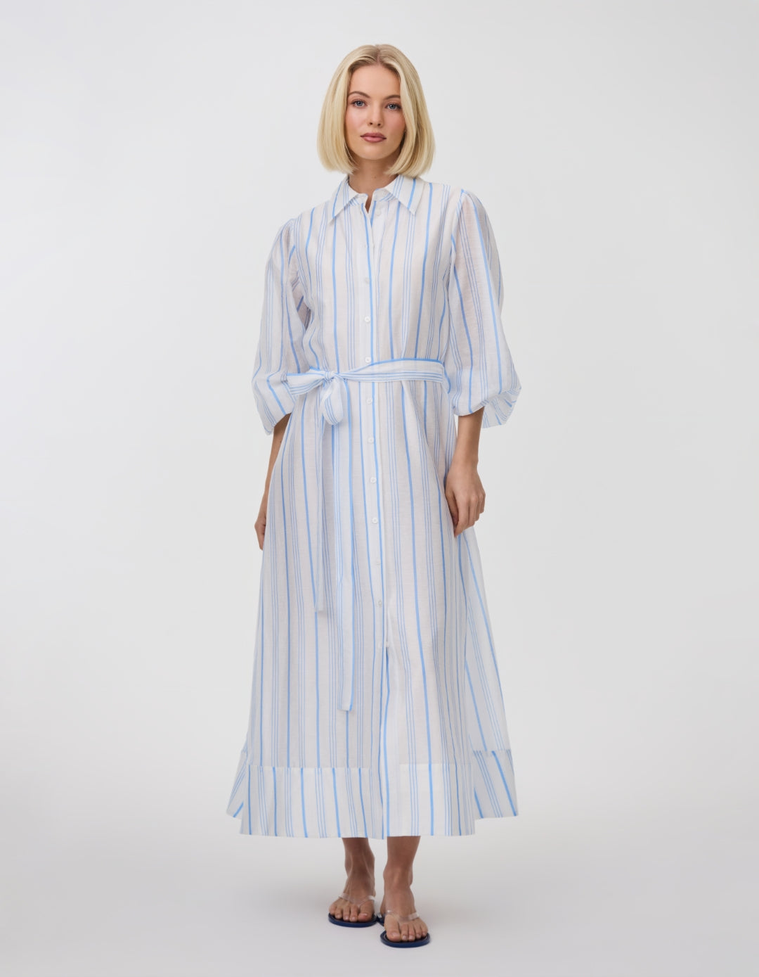 BRIAR DRESS SKY ANTIQUE STRIPE
