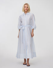 BRIAR DRESS SKY ANTIQUE STRIPE