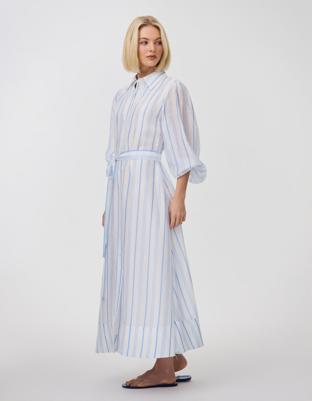 BRIAR DRESS SKY ANTIQUE STRIPE