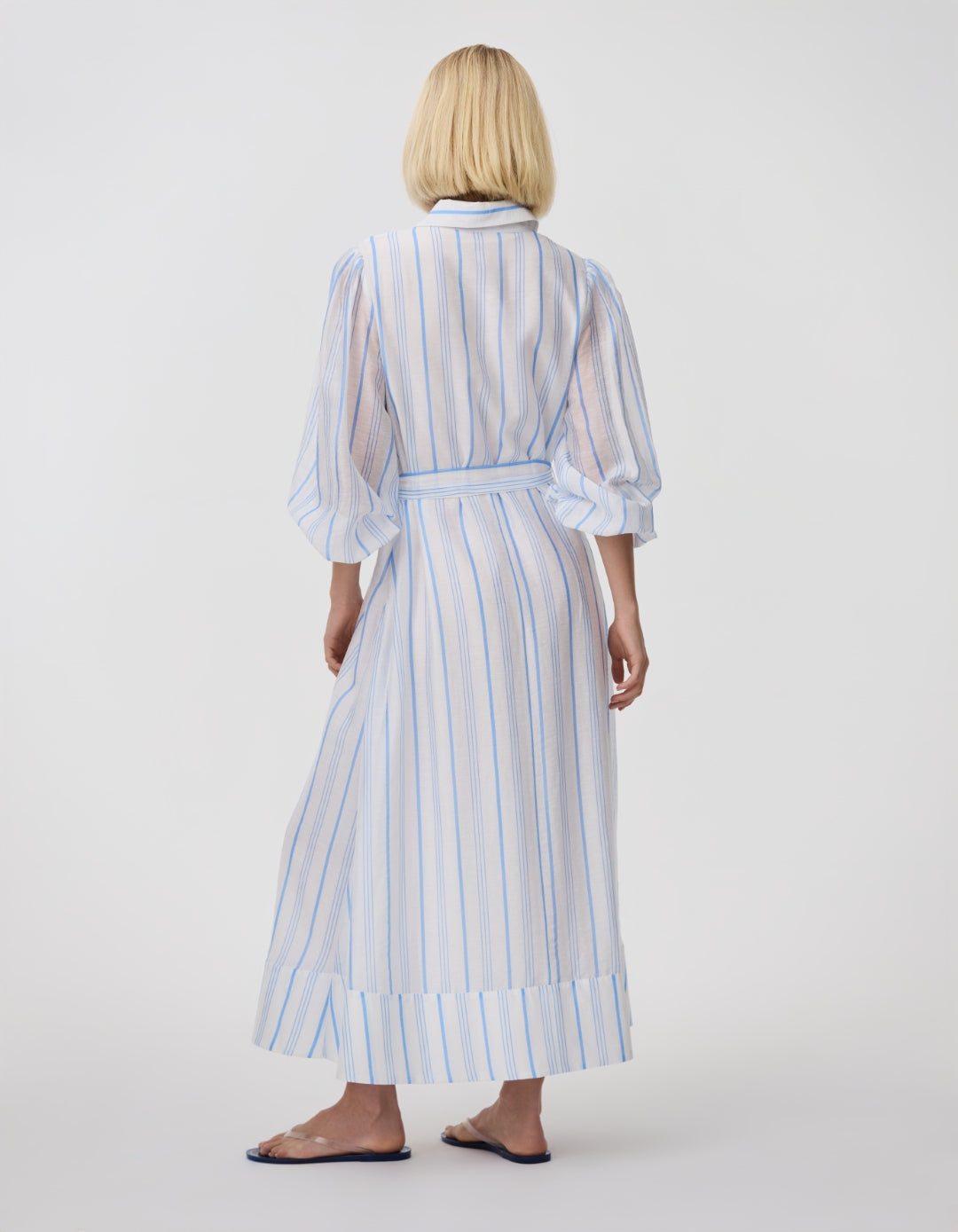 BRIAR DRESS SKY ANTIQUE STRIPE