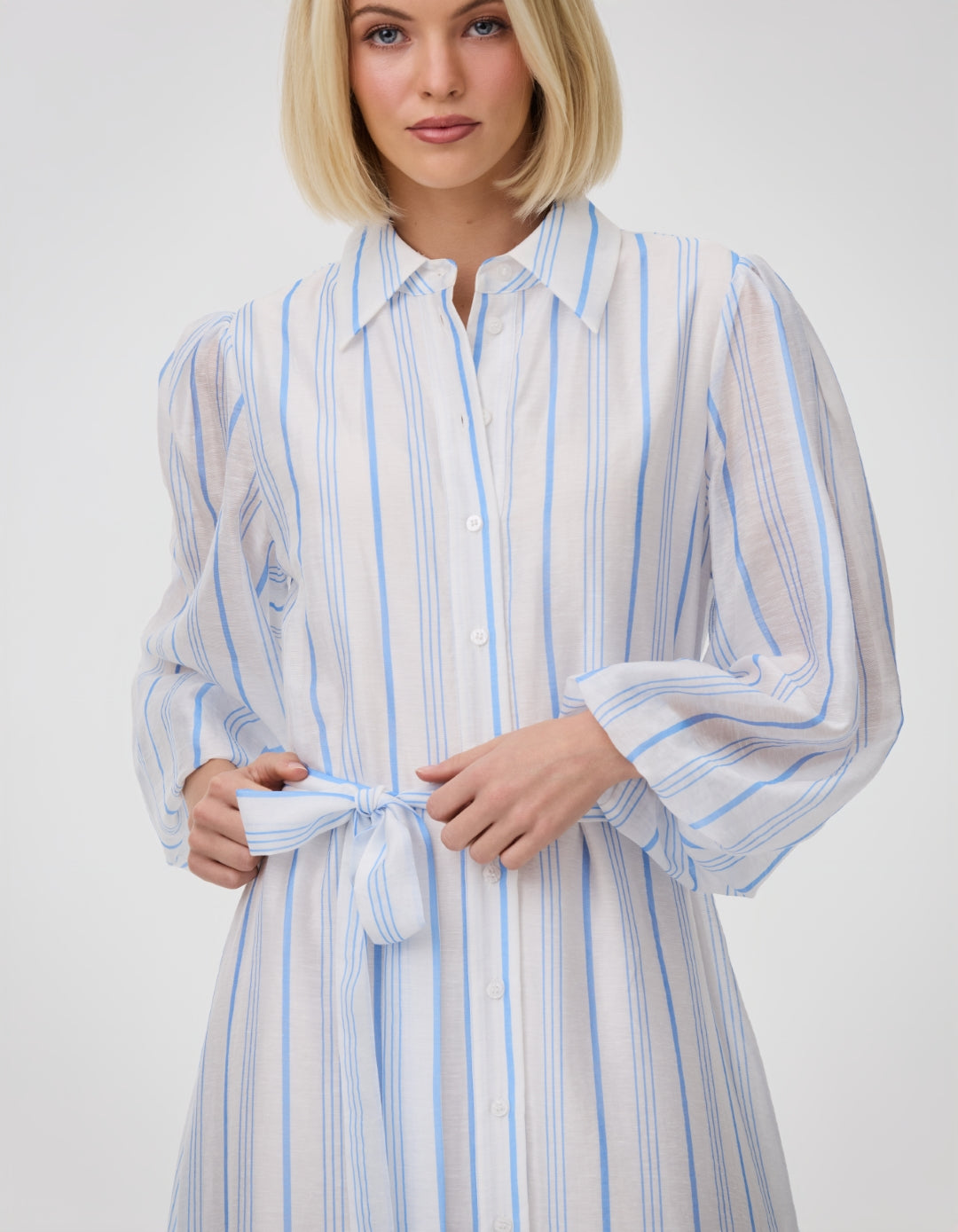 BRIAR DRESS SKY ANTIQUE STRIPE